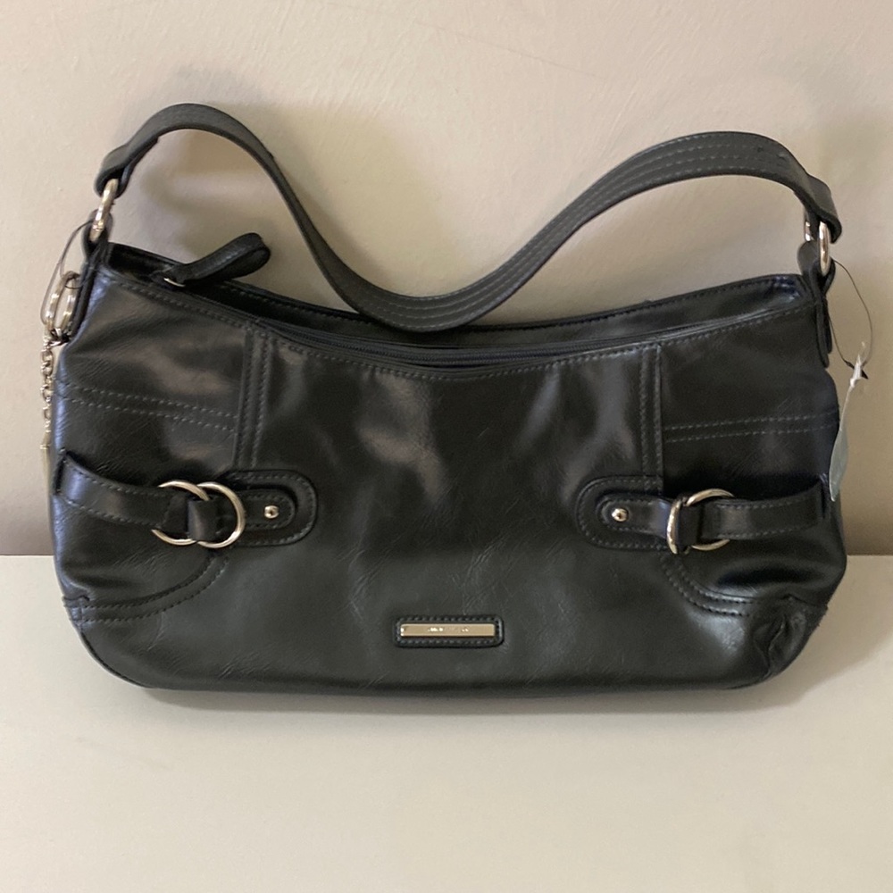 New Nine West gun metal shoulder hand bag